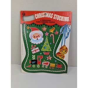RAND‎ MCNALLY Christmas Stocking Puzzle 1973